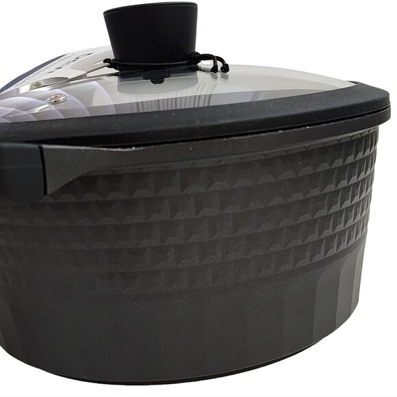 D&W Deane And White Cookware 9.5" Nonstick Casserole Pot With Lid 4.5QT Black - Picture 7 of 16